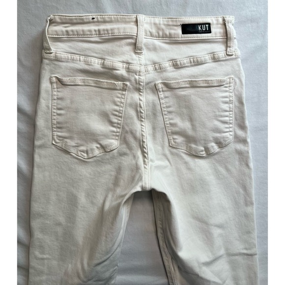 Kut from the Kloth High Rise Rachael Fab Ab White Jeans Size 0 - Picture 6 of 10